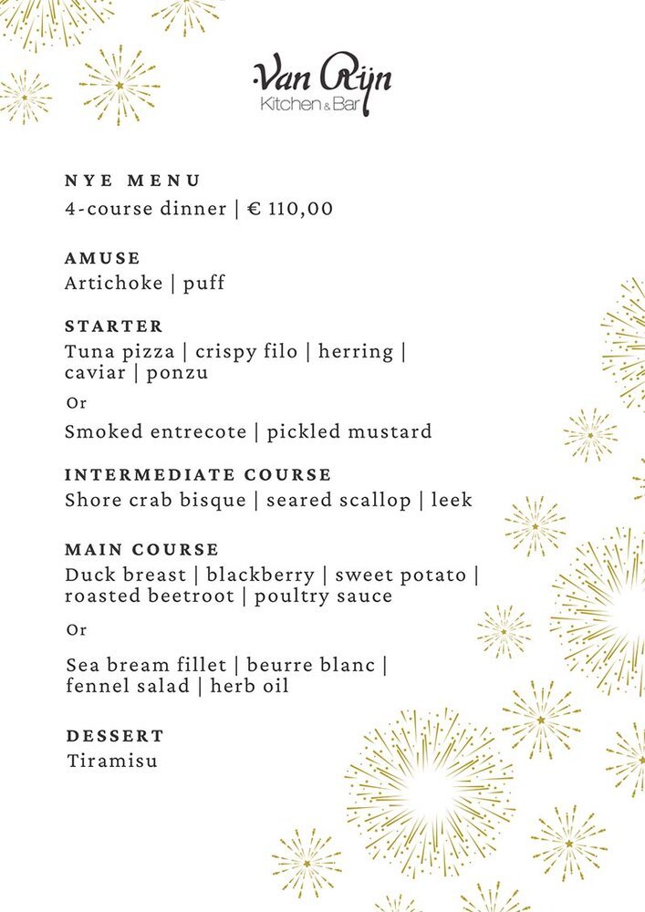 New Year's Eve Menu